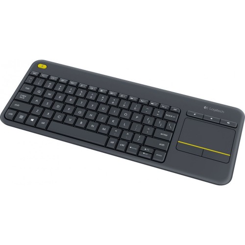 KEYBOARD WITH TOUCH PAD MOUSE  K400 PLUS (920-007145) WIRELESS BLACK
